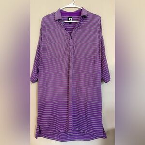 FootJoy Men’s Purple Striped Stretchy Polo Shirt